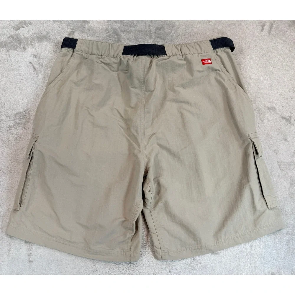 Vintage The North Face Mens Cargo Shorts Hiking Belted Khaki 10